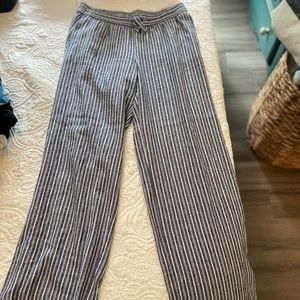 Old Navy Linen Striped Pants